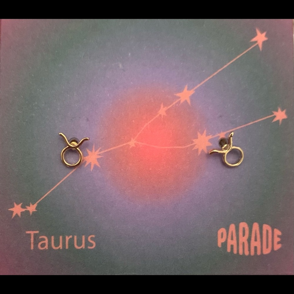 Taurus zodiac stud earrings from Parade